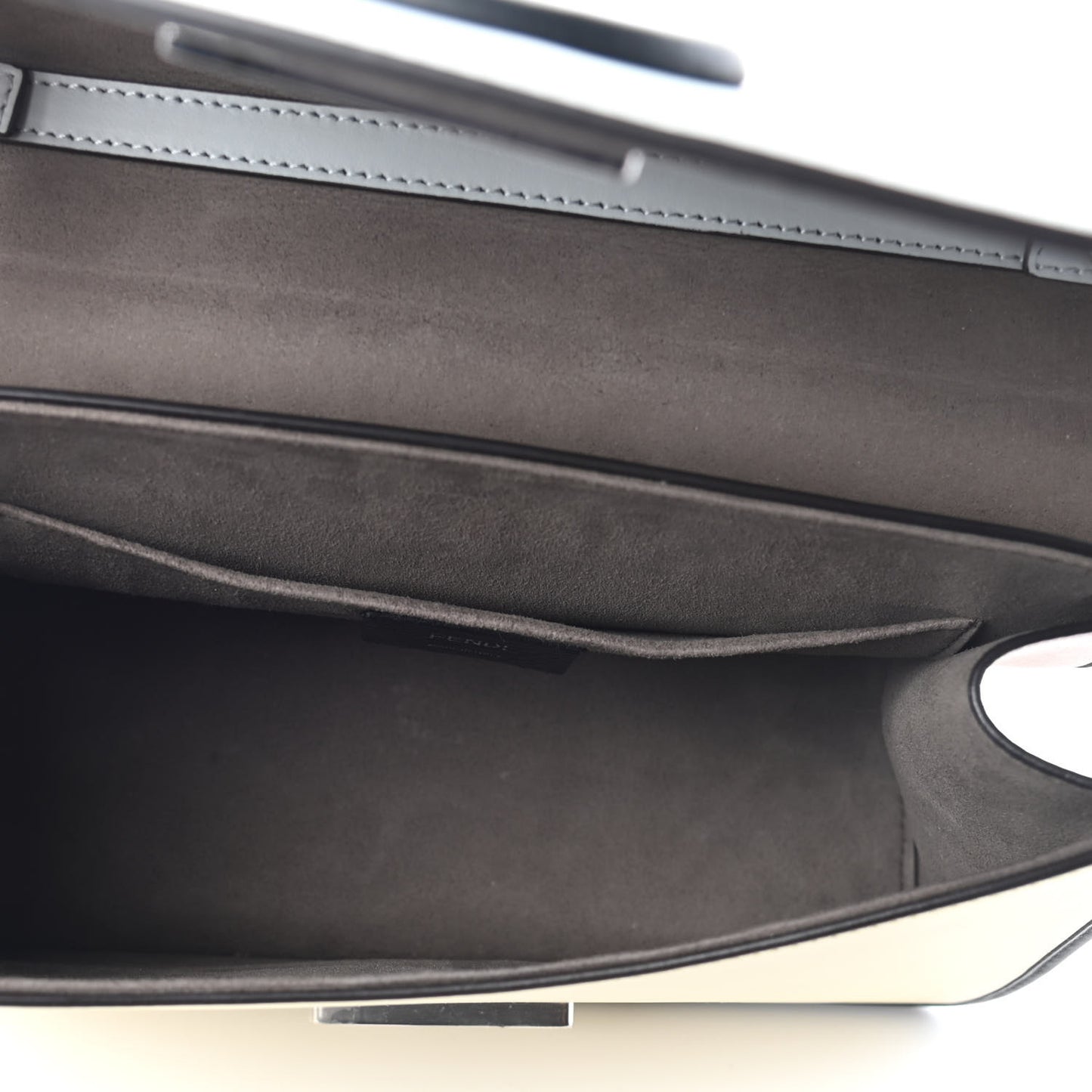 Vitello Century F is Fendi Kan I Shoulder Bag Grigio Perla Tortora Multicolor