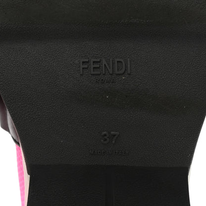 Fendi Stretch Yarn Stiff Band Rockoko Sneakers 37 Pink 6 of 7