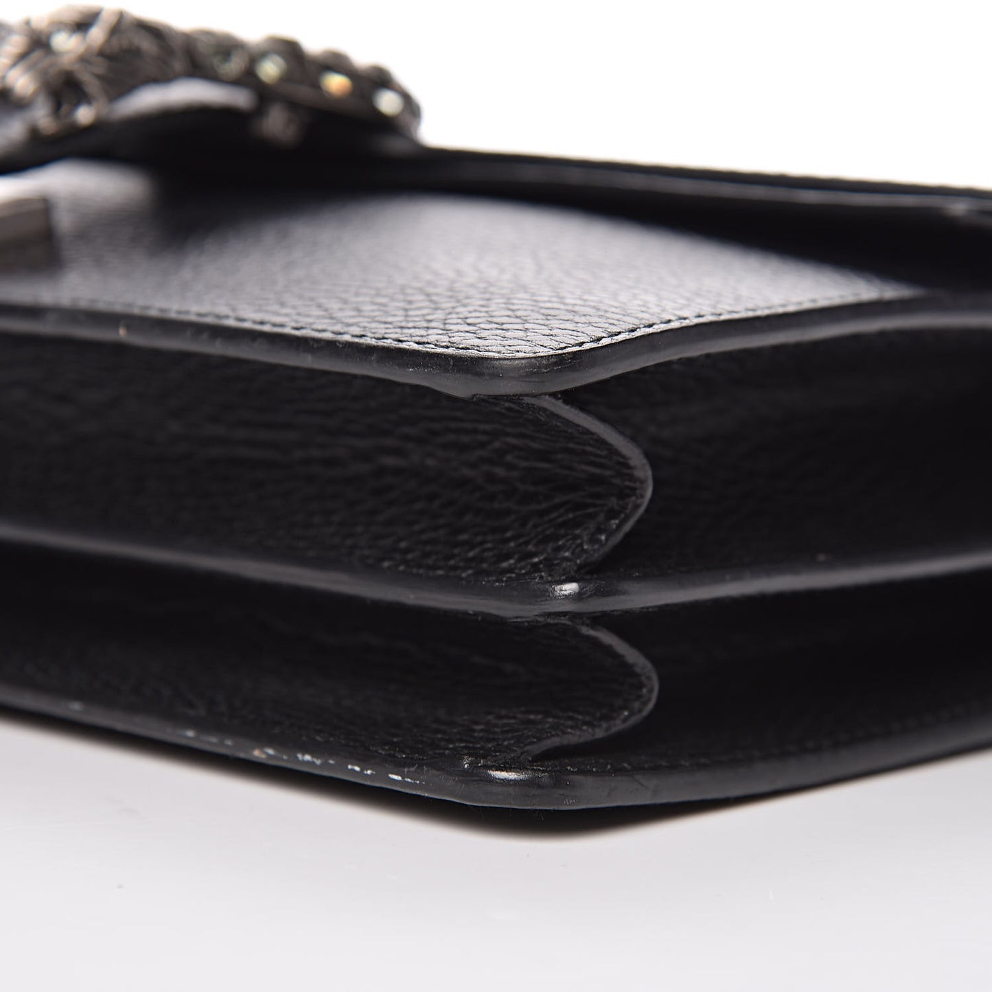 Pebbled Calfskin Small Dionysus Shoulder Bag Black