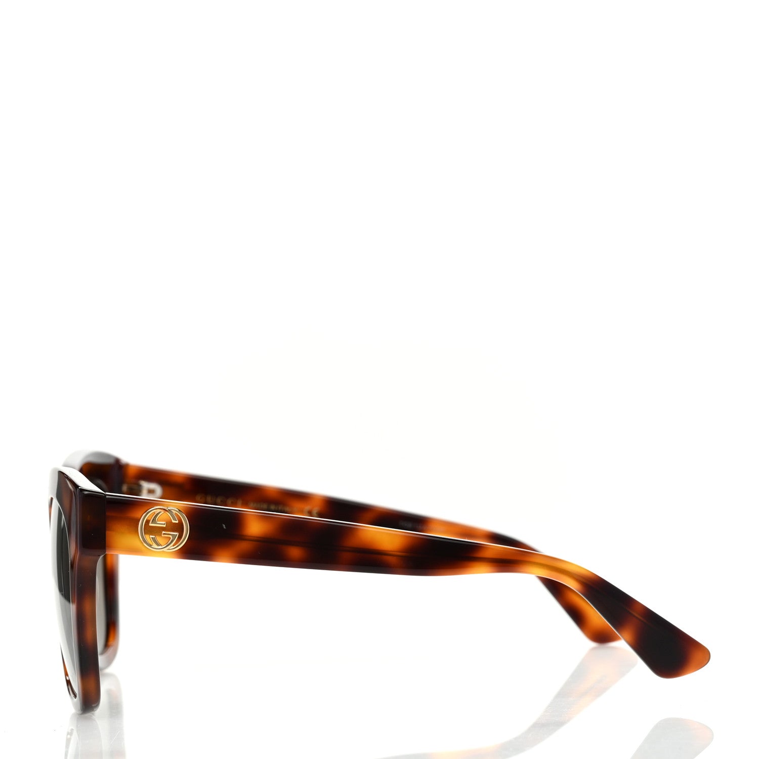 Gucci Acetate Square Frame Sunglasses GG0029S Tortoise 3 of 8