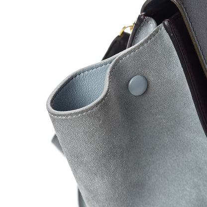 Celine Smooth Calfskin Suede Medium Tri-Color Trapeze Dark Grey 13 of 14