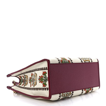 Gucci Canvas Jacquard Calfskin 100 Centennial Music Small Tote Bag Ivory Red 4 of 11