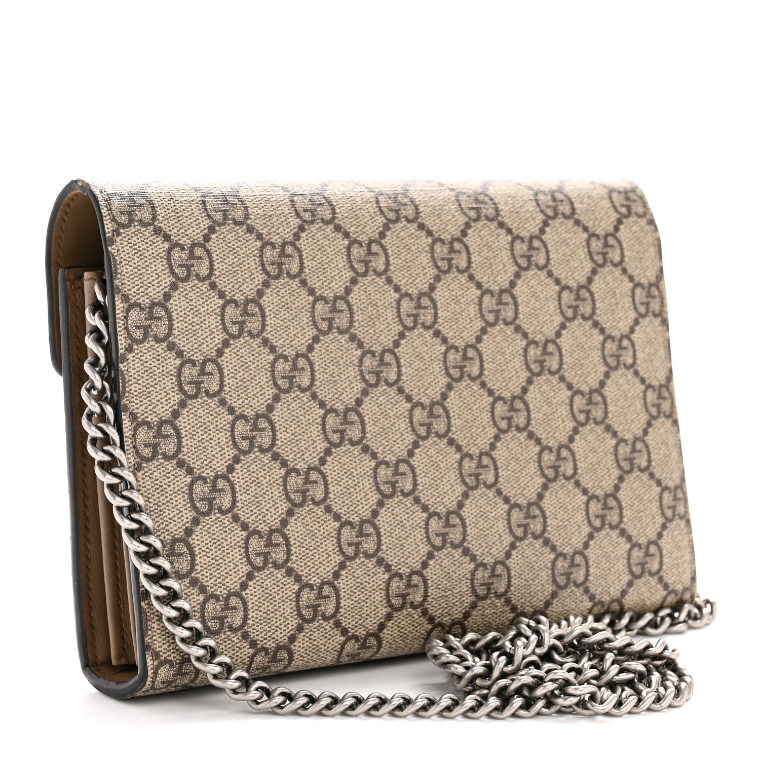 Gucci GG Supreme Monogram Mini Dionysus Chain Wallet Beige Taupe 3 of 14