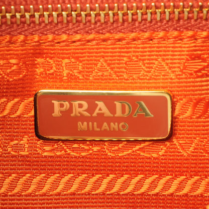 Prada Vitello Daino Pochette Bag Papaya 6 of 8