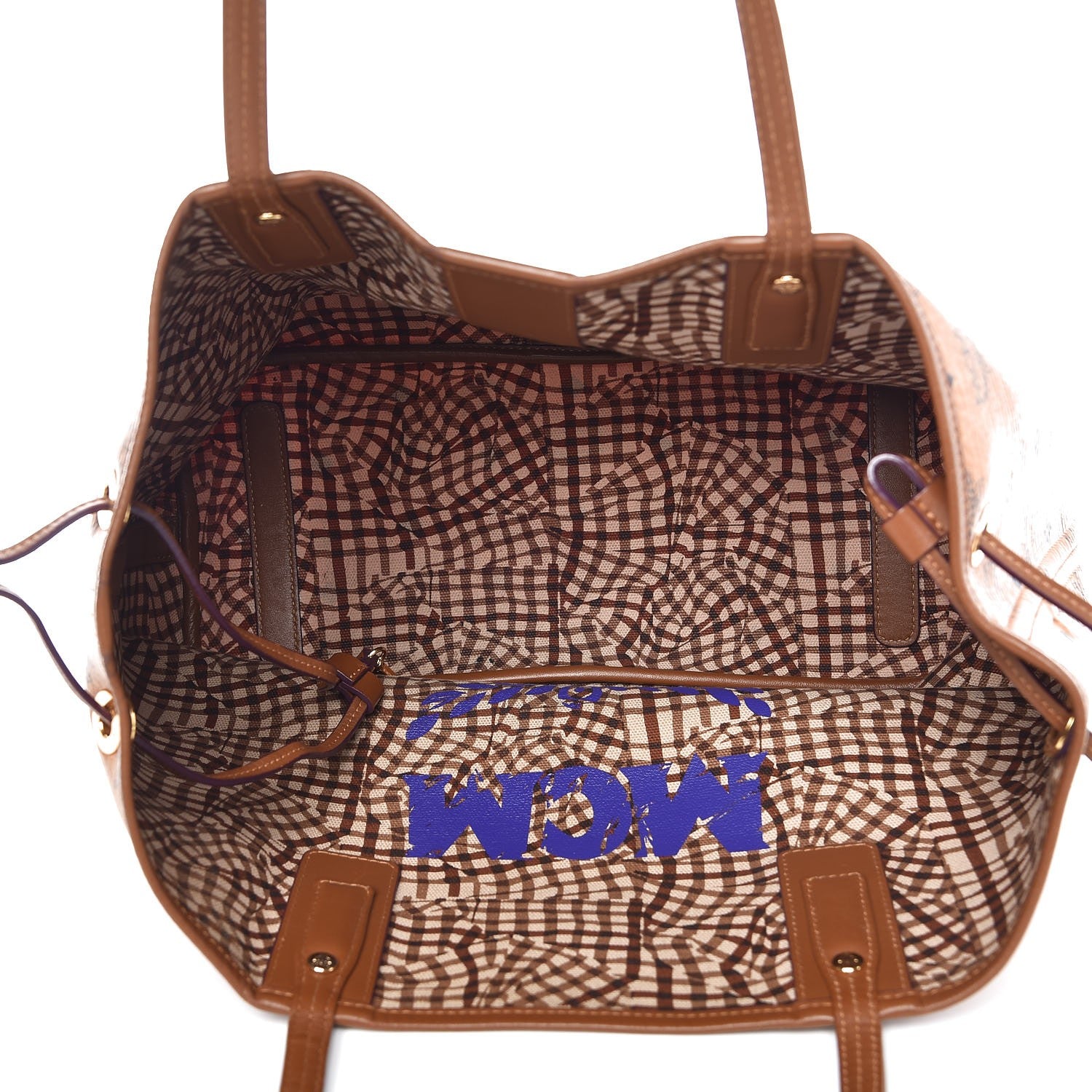 MCM Visetos Medium Liz Reversible Shopper Tote Cognac 8 of 20