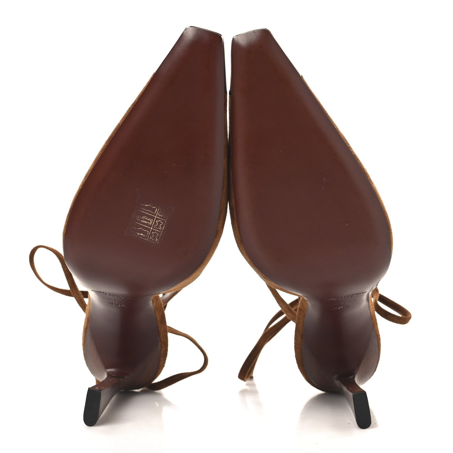 Saint Laurent Suede Blade 105 Slingback Pumps 39.5 Brown 6 of 9