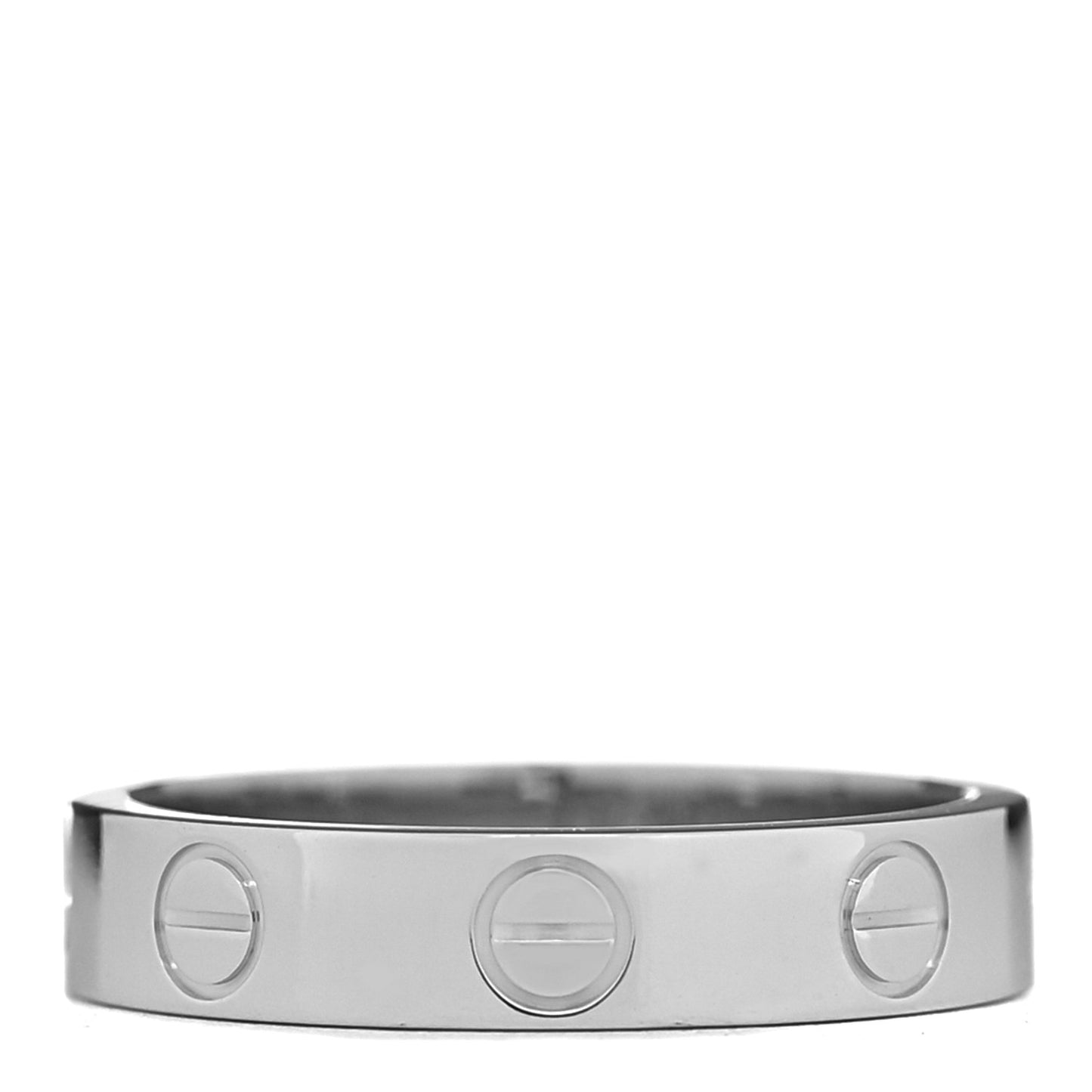 18K White Gold 3.5mm LOVE Wedding Band Ring 49 5