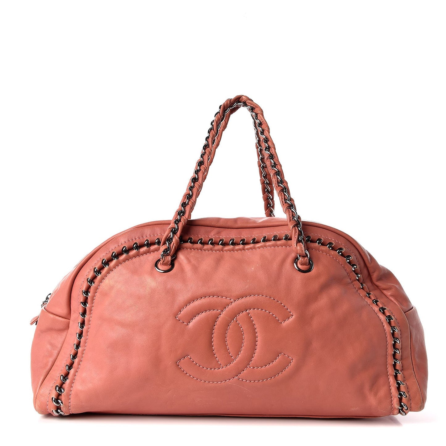 Smooth Calfskin Medium Luxe Ligne Bowler Pink