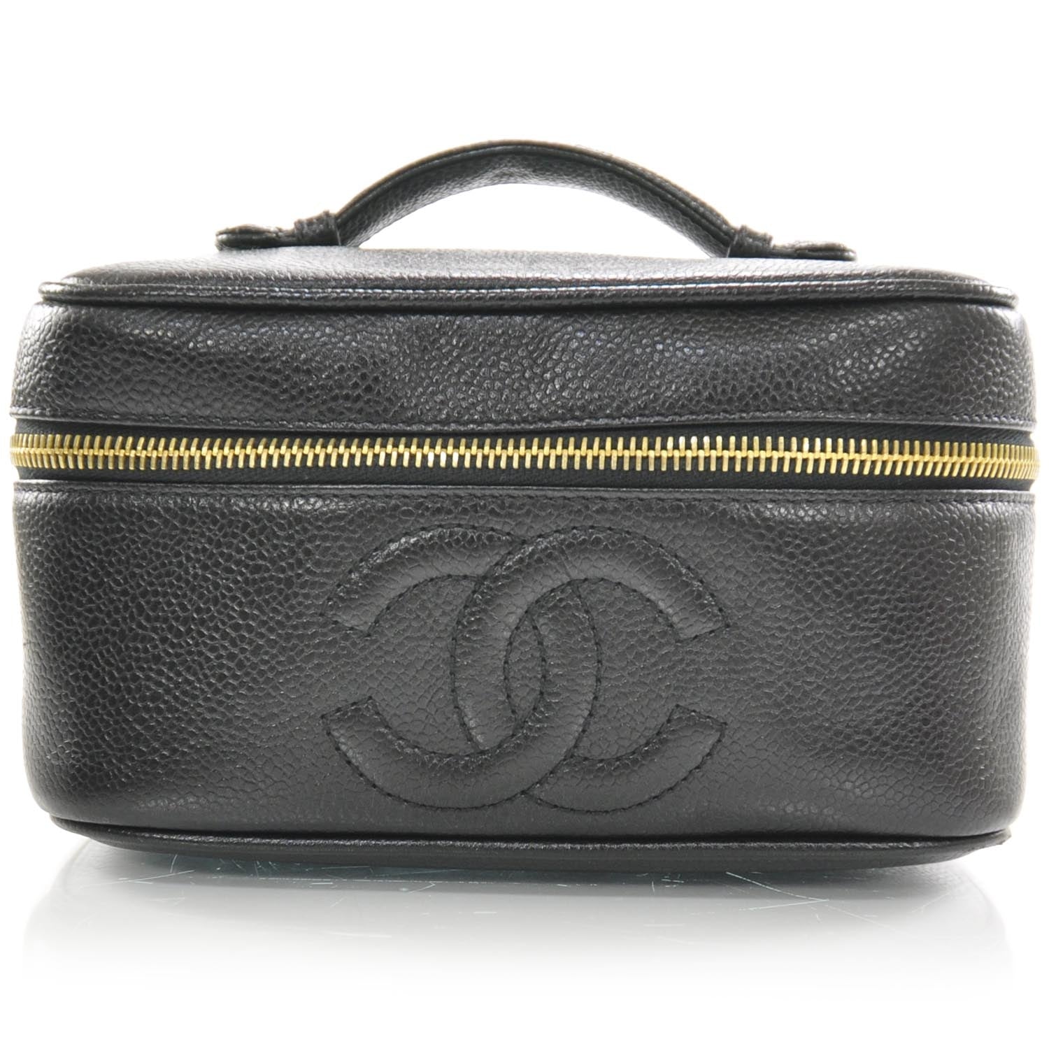 Chanel Lambskin Vanity Cosmetic Bag Black 8 of 8