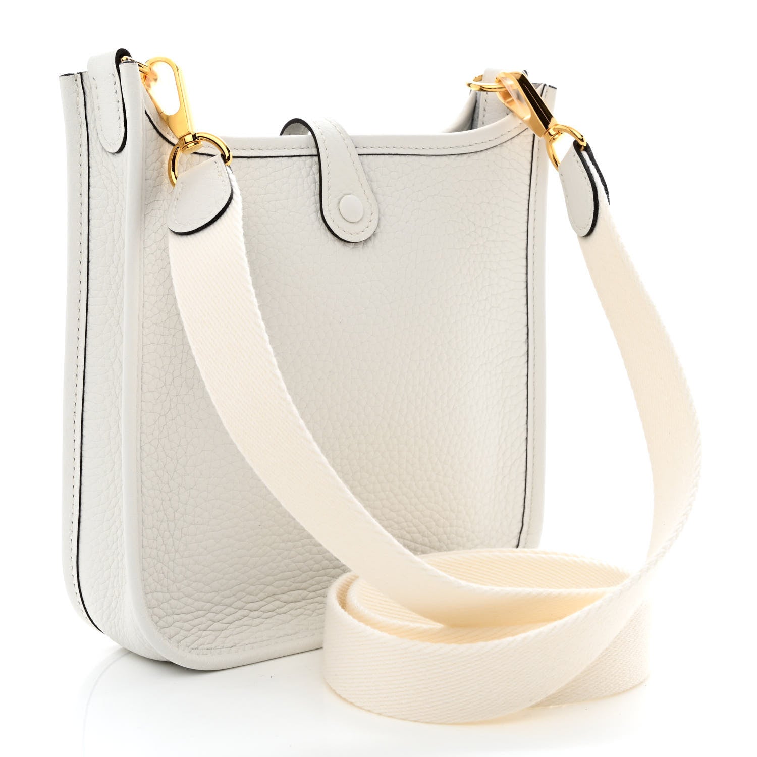 Hermes Taurillon Clemence Amazone Evelyne TPM New White 3 of 11