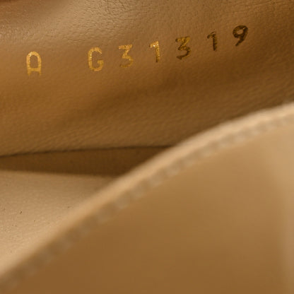 Chanel Lambskin Grosgrain Cap Toe CC Slingback Sandals 37 Beige Black 6 of 8