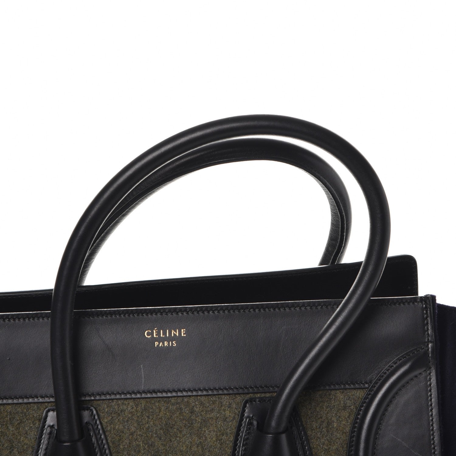 Celine Smooth Calfskin Felt Mini Tri-Color Luggage Khaki 11 of 11