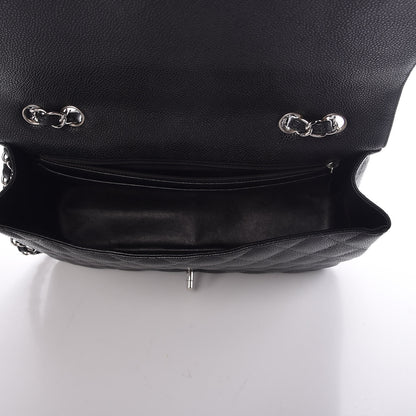 Chanel Caviar Quilted Jumbo Single Flap Black 5 of 10