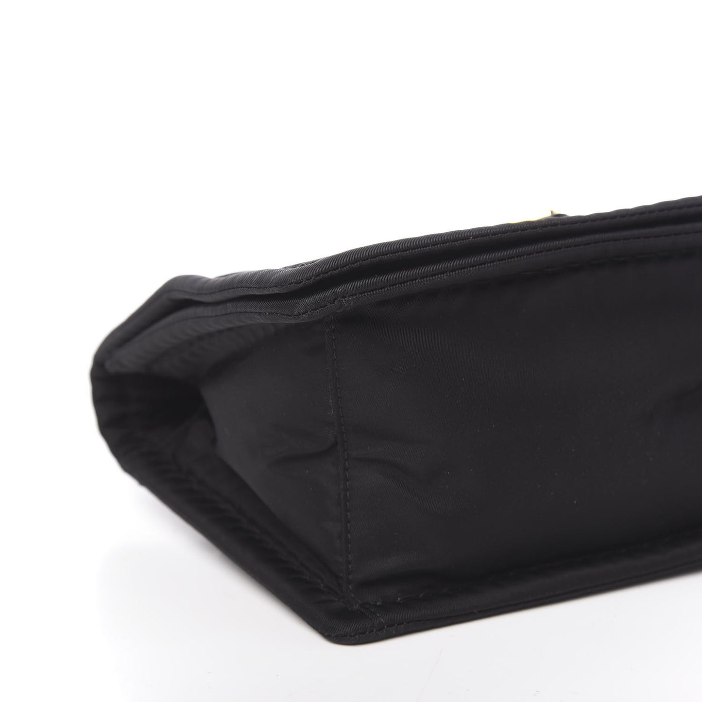 Nylon Tessuto Chain Shoulder Bag Black
