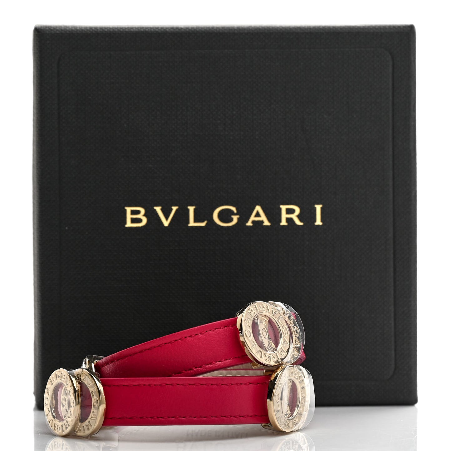 Calfskin Double Coiled Bracelet Pink