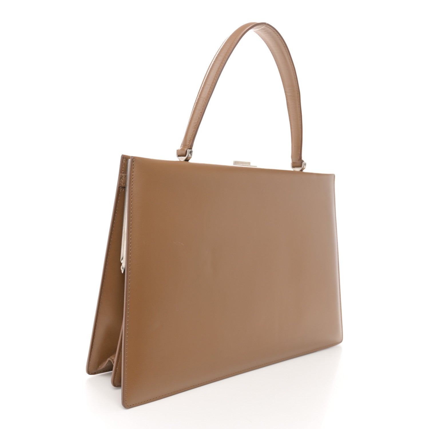 Celine Patina Box Calfskin Medium Clasp Bag Light Camel 1518333