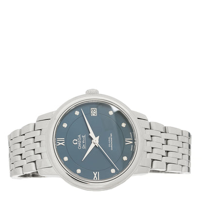 Omega Stainless Steel Diamond 32.7mm De Ville Co-Axil Chronometer Automatic Watch Blue 424.10.33.20.53.001 2 of 5