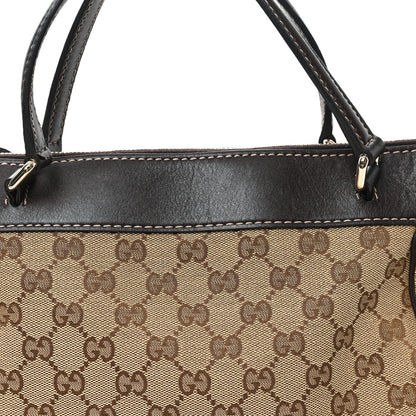 Gucci Monogram Web Mayfair Top Handle Satchel Dark Brown 8 of 10