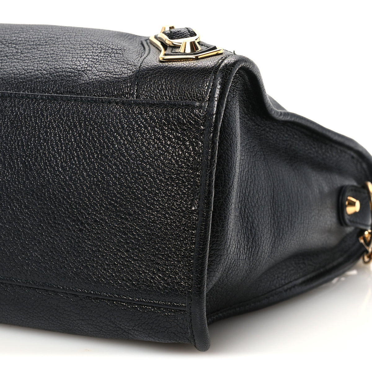 Chevre Gold Metallic Edge Hardware City Black