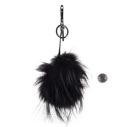 Fendi Vitello Elite Fox Fur Fusto Monster Bag Bug Charm Black Yellow 2 of 4