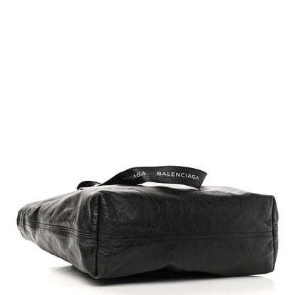 Balenciaga Agneau Logo Printed Carry Tote S Black 4 of 11