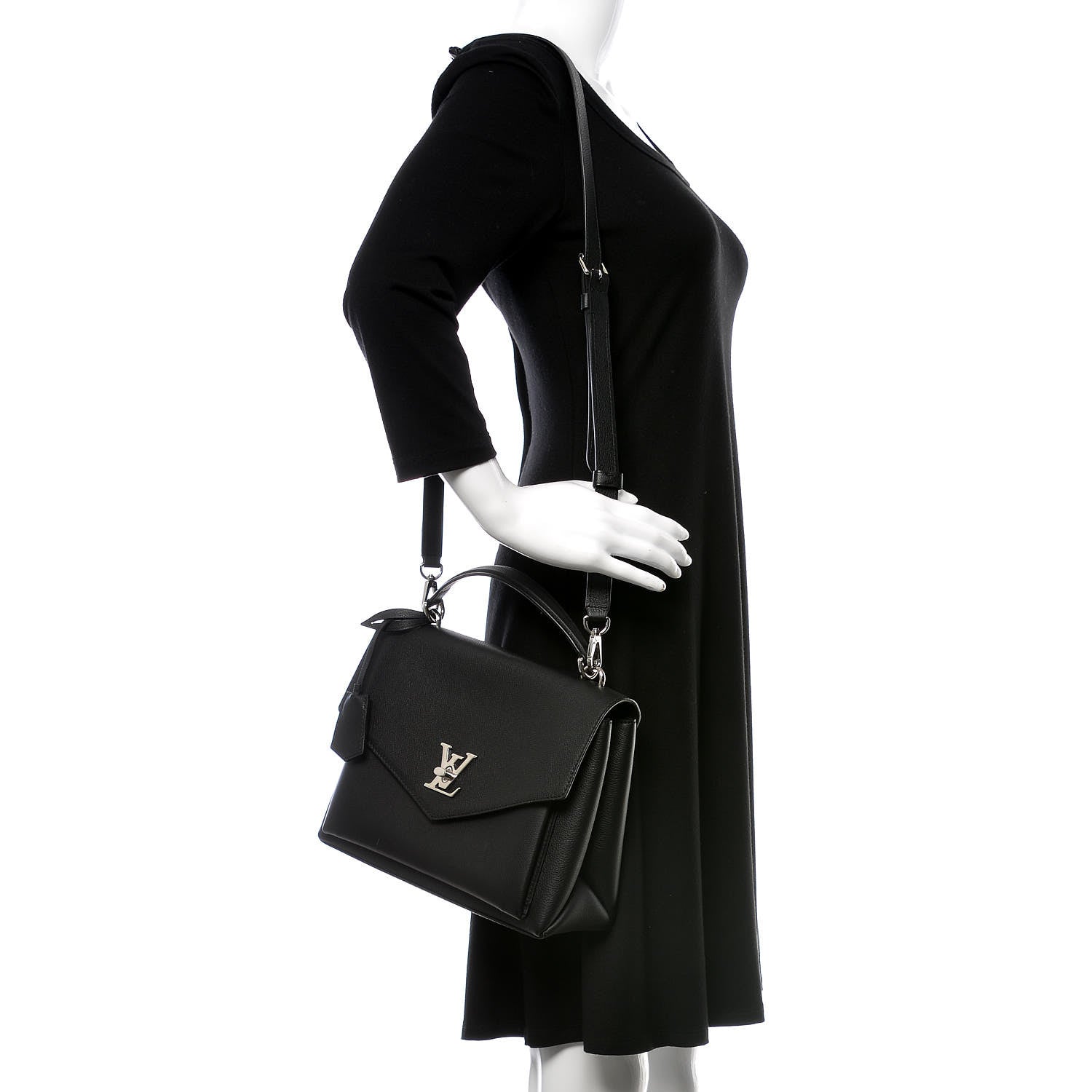 Louis Vuitton Soft Calfskin My Lockme Top Handle Black 2 of 11