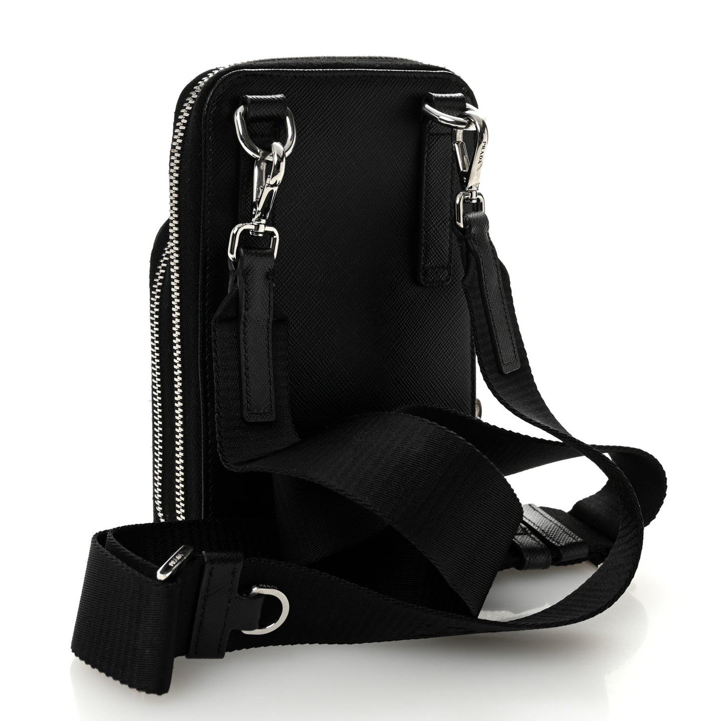 Saffiano Smartphone Case Crossbody Black