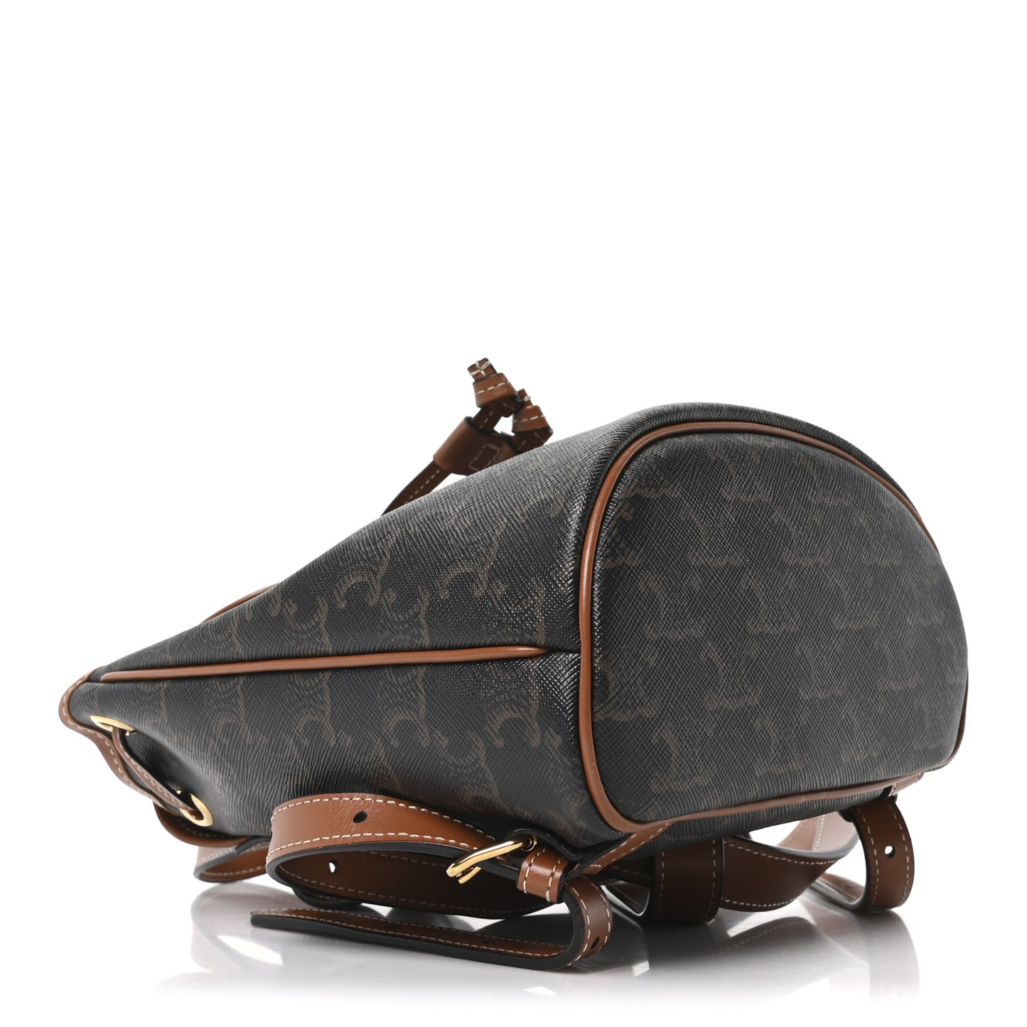 Triomphe Canvas Calfskin Mini Folco Backpack Tan
