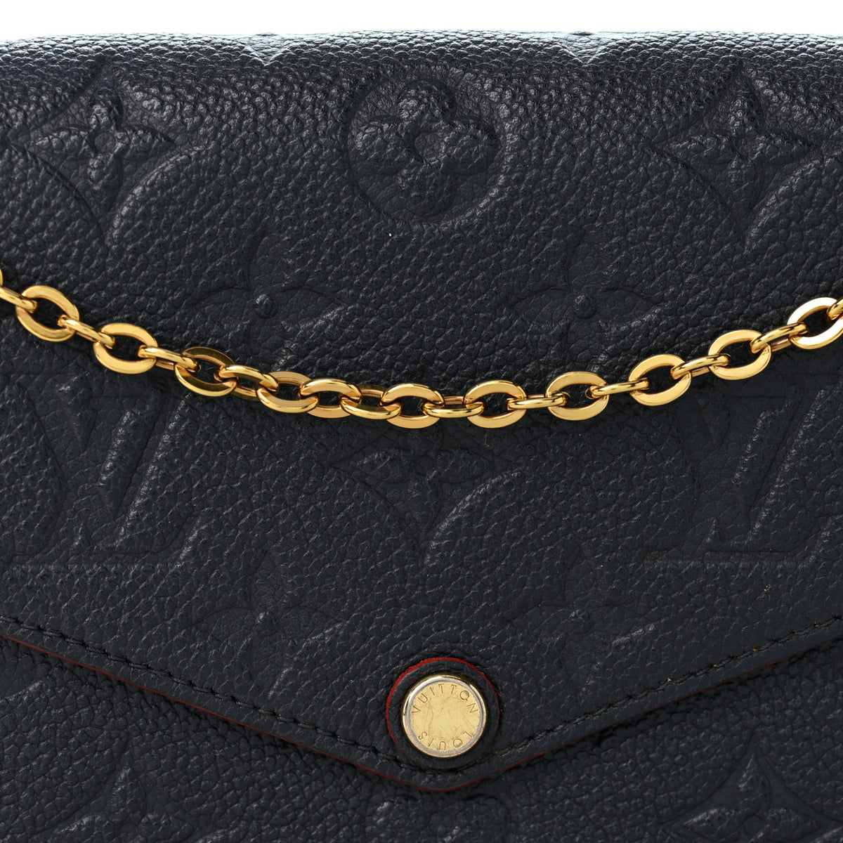 Empreinte Pochette Felicie Chain Wallet Marine Rouge