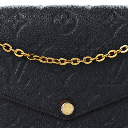 Louis Vuitton Empreinte Pochette Felicie Chain Wallet Marine Rouge 8 of 11