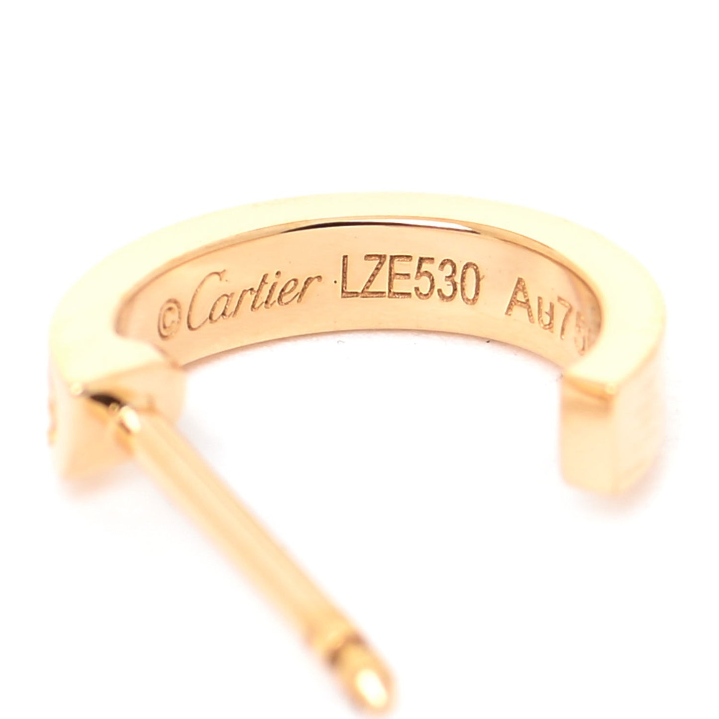 18K Yellow Gold Small LOVE Hoop Earrings