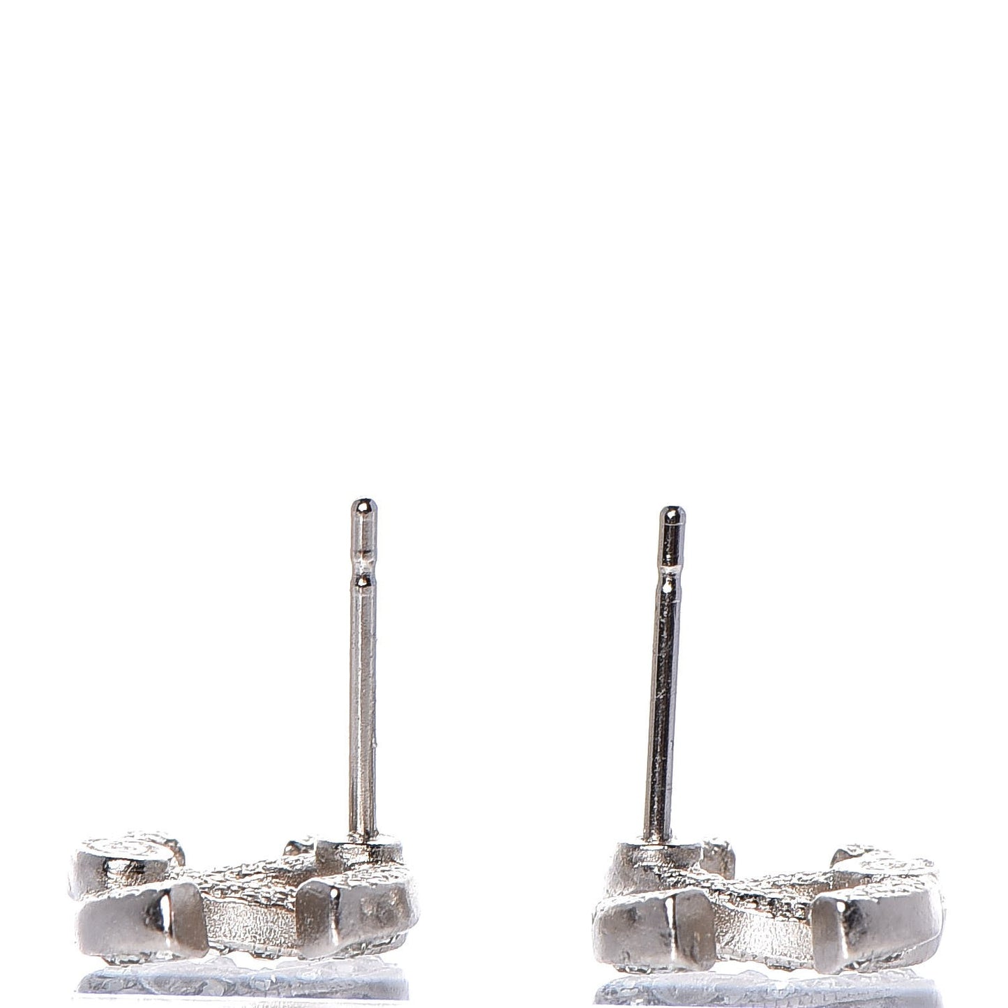 Crystal Mini CC Earrings Silver