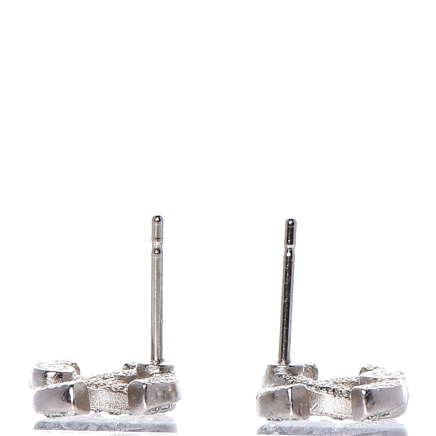 Chanel Crystal Mini CC Earrings Silver 4 of 6