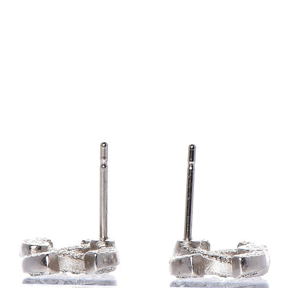 Chanel Crystal Mini CC Earrings Silver 4 of 6