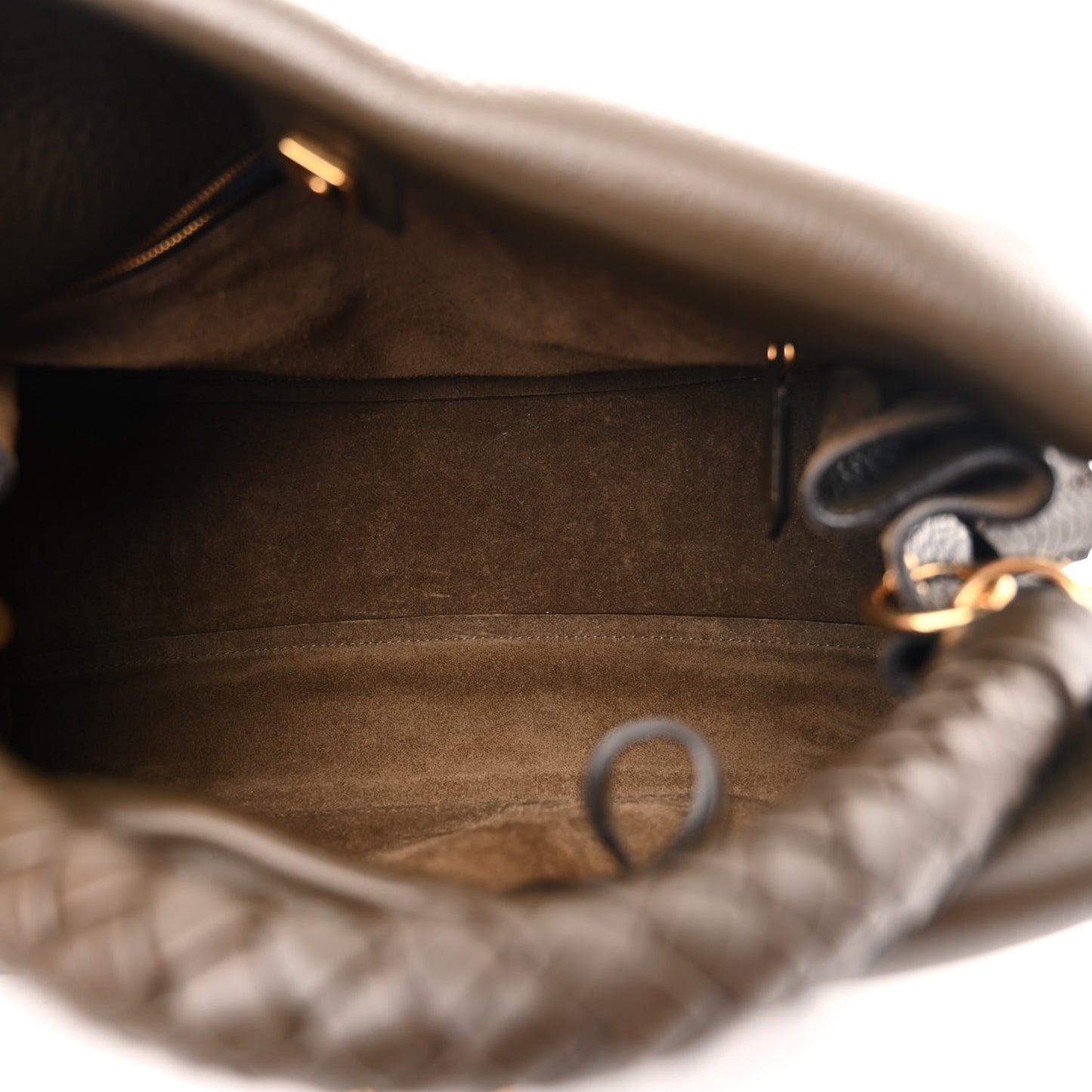 Heavy Grain Iris Tote Olive Green
