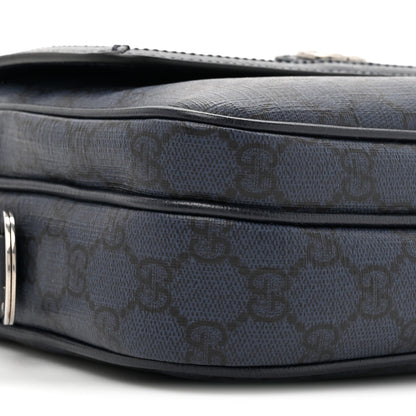 Gucci Tender GG Supreme Monogram Textured Dollar Calfskin Ophidia Small Crossbody Bag Dark Blue 10 of 11