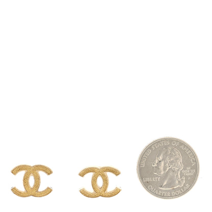 Chanel Enamel Resin Glitter CC Earrings Gold 3 of 8