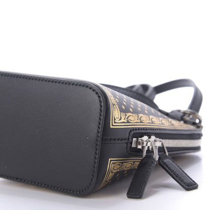 Gucci X SEGA Calfskin GUCCY Stars Mini Dome Shoulder Bag Black Gold 7 of 9