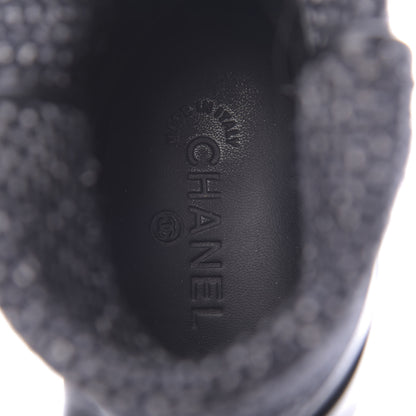 Chanel Tweed Calfskin CC Short Boots 36.5 Grey Navy Black 7 of 8