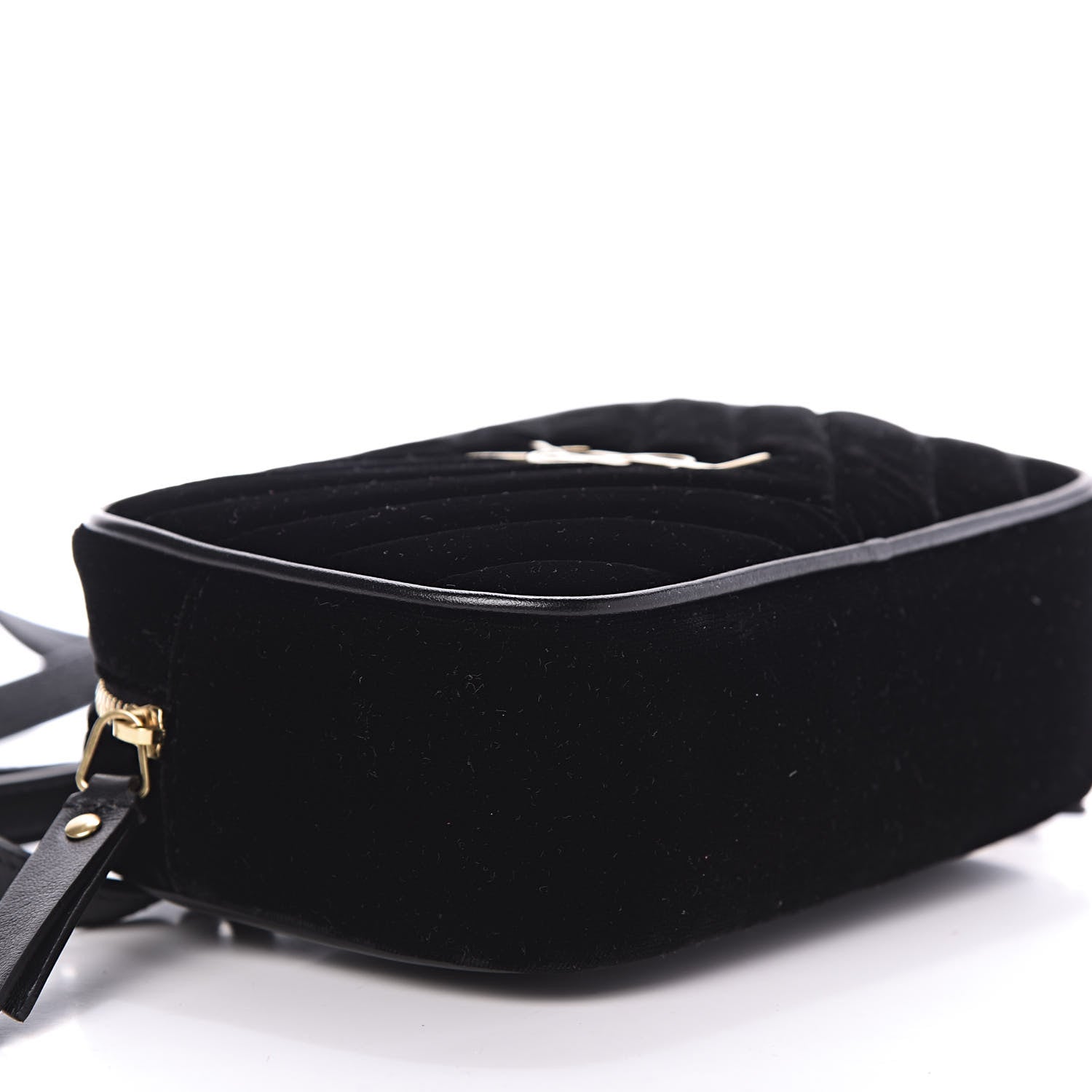 Saint Laurent Velour Matelasse Monogram Lou Belt Bag Black 5 of 9