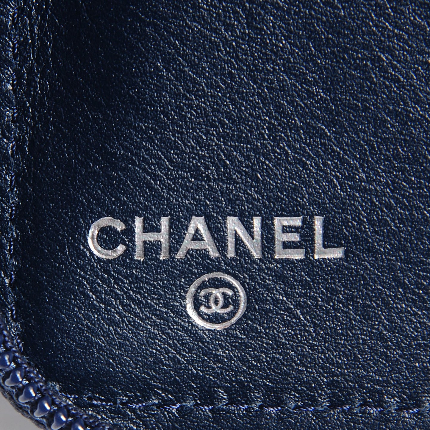 Caviar Large Timeless CC Zip Around Wallet Navy Blue
