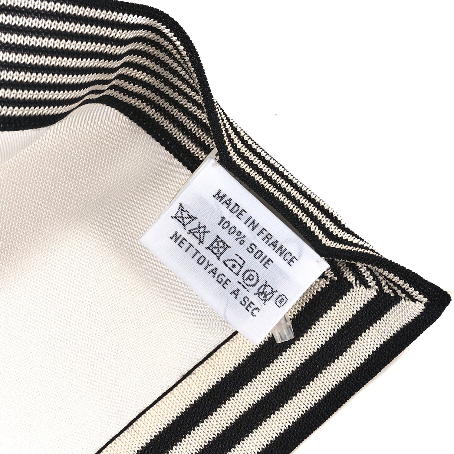Hermes Silk Brides De Gala Brode Scarf 90 White Black 3 of 3