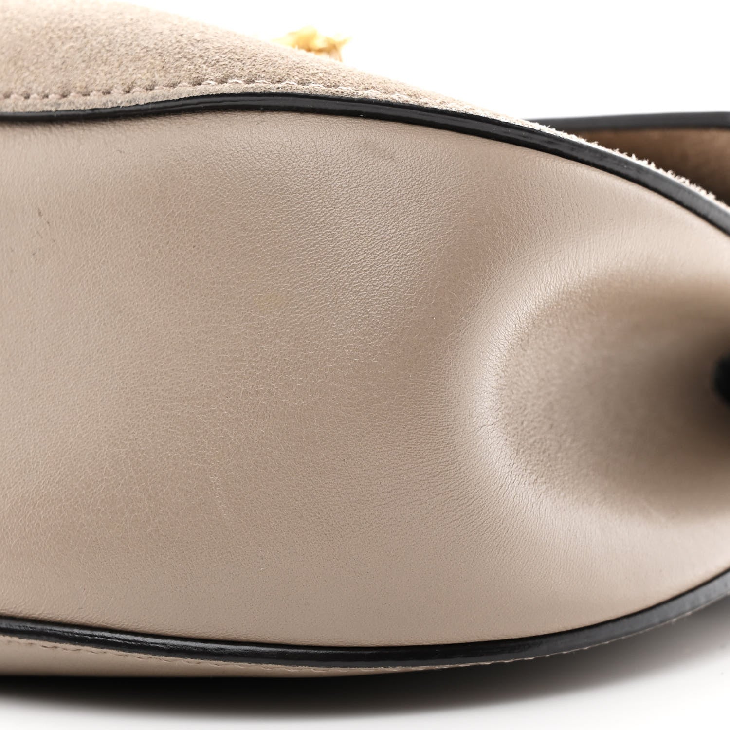 Chloe Suede Smooth Calfskin Drew Shoulder Bag Motty Grey 10 of 10