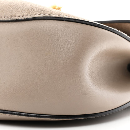 Chloe Suede Smooth Calfskin Drew Shoulder Bag Motty Grey 10 of 10