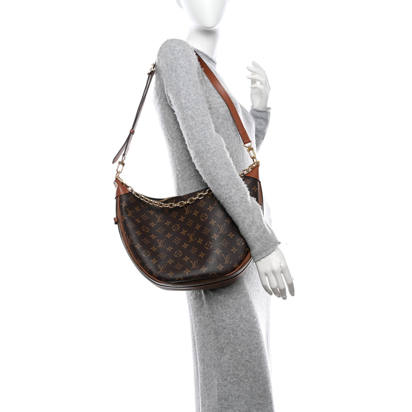 Reverse Monogram Loop Hobo