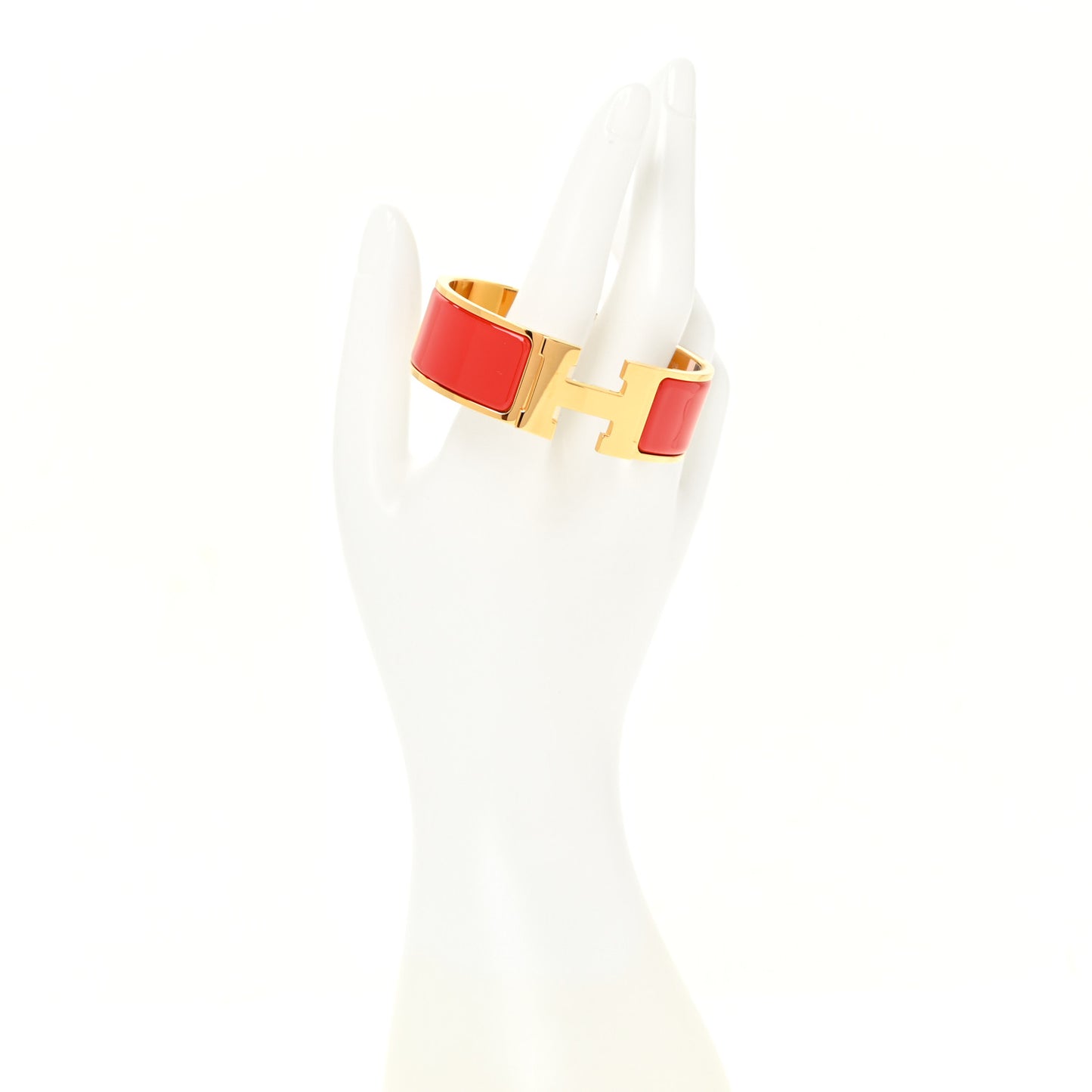 Enamel Wide Clic Clac H Bracelet PM Rouge Vif