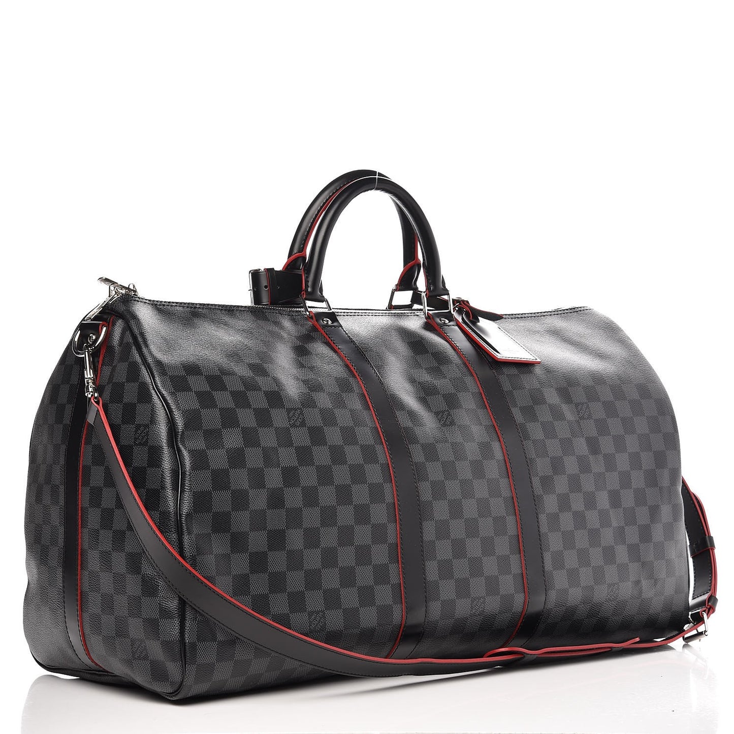 Damier Graphite Keepall Bandouliere 55 Rouge