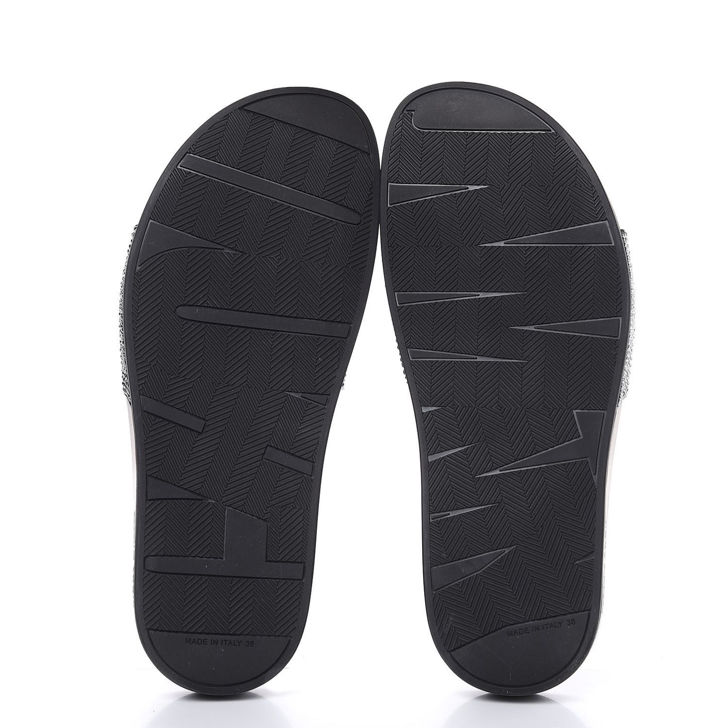 Crystal Pool Slide Sandals 38 Black