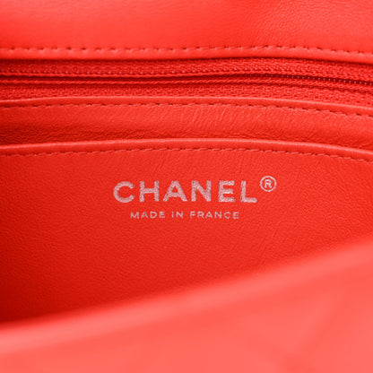 Chanel Lambskin Quilted Mini Rectangular Flap Coral 6 of 10