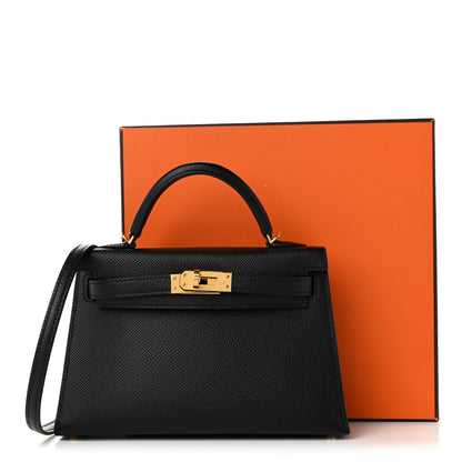 Hermes Epsom Mini Kelly Sellier 20 Black 11 of 11